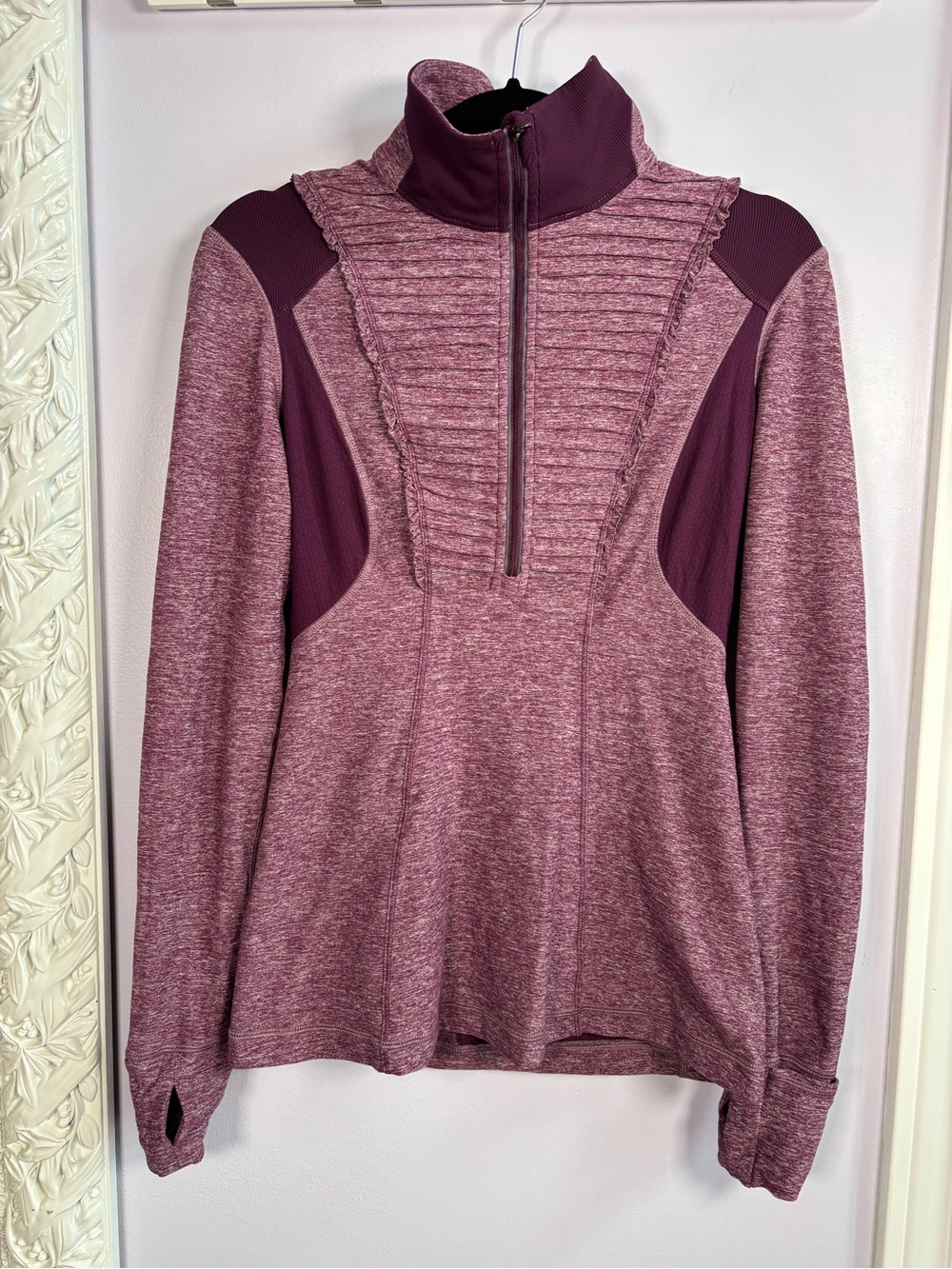 lululemon athletica Run Your Heart Out Half-Zip Pullover Heathered Plum Size 6